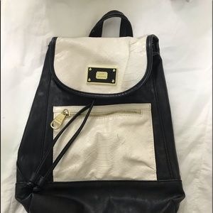 steve madden black and white bag